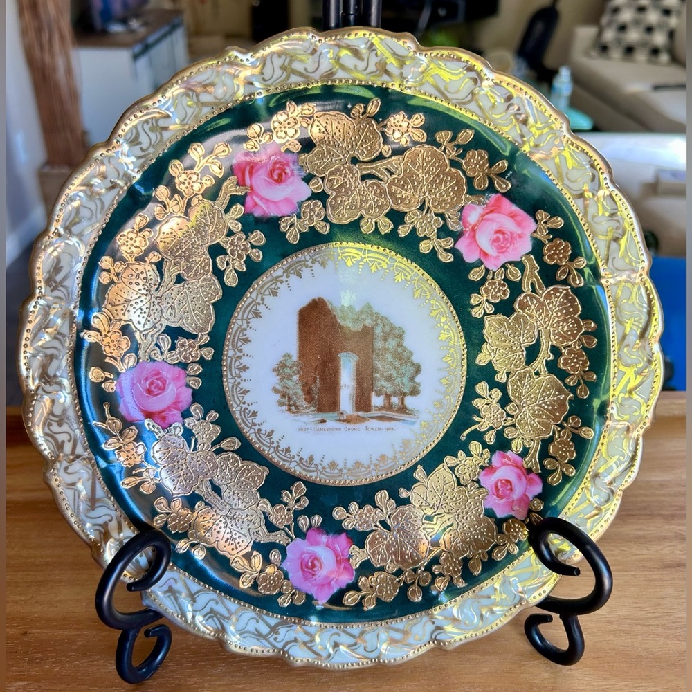 JAMESTOWN OHURG TOWER 1907 
Ornate Decorative Plate